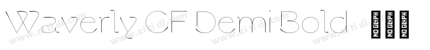 Waverly CF Demi Bold字体转换